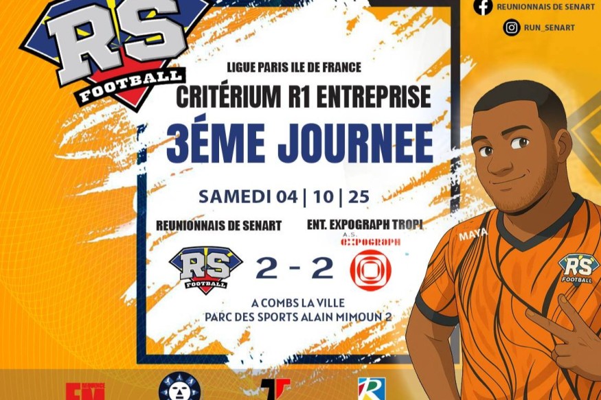 3ème Journée : Le Réunionnais de Sénart accroche l’Entente Expograph Tropi (2–2)